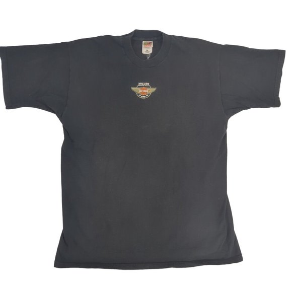 Harley Davidson Miller Genuine Draft 95th Anniversary Men’s Black T-Shirt Sz XL - Picture 2 of 6